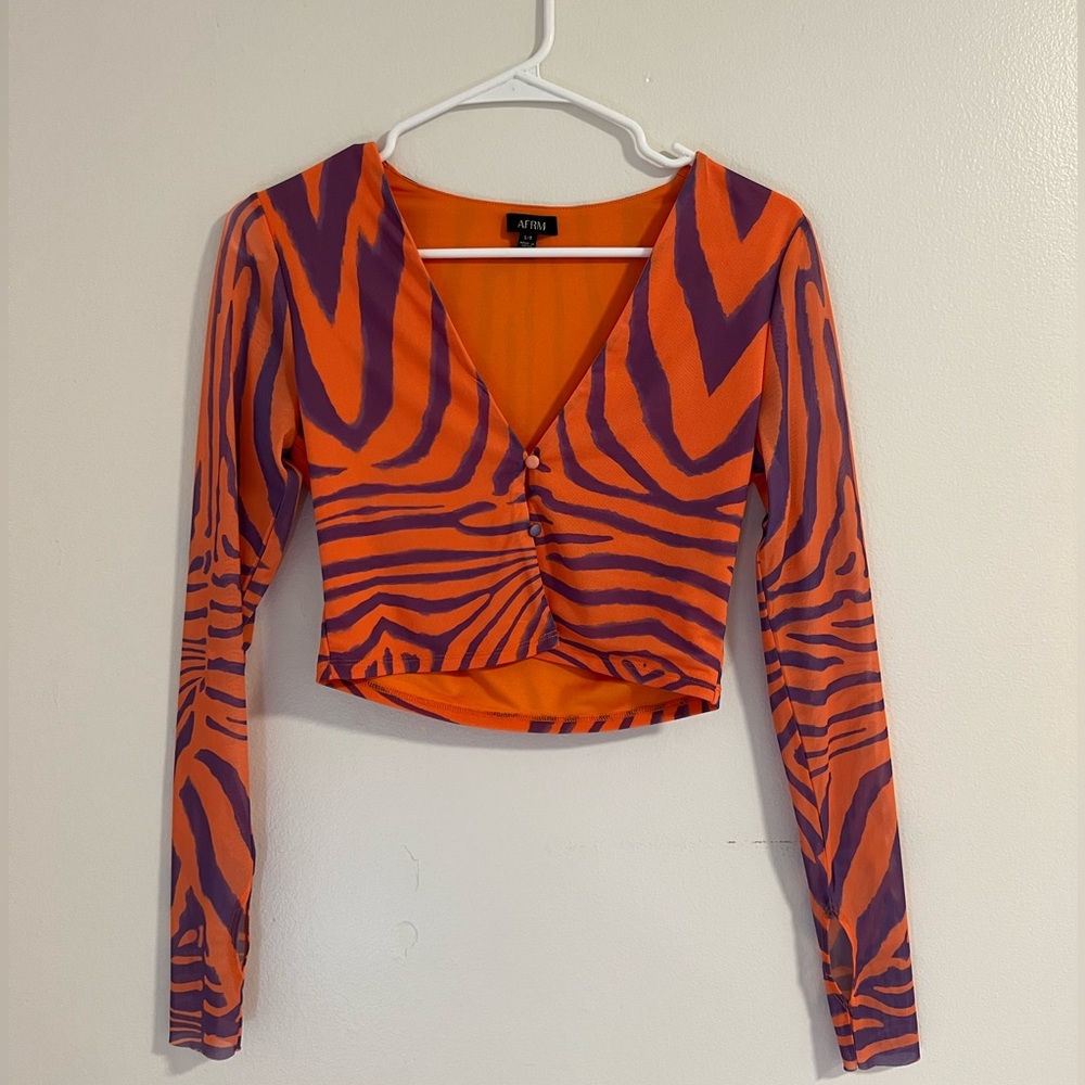 AFRM sheer crop top